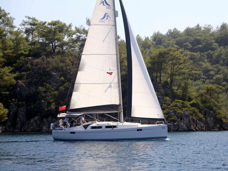 Exterior view of Ariel, a Hanse 385 sailboat at Grad Šibenik, Croatia