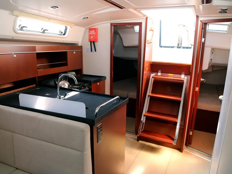 Galley of Ariel, a Hanse 385 sailboat at Grad Šibenik, Croatia
