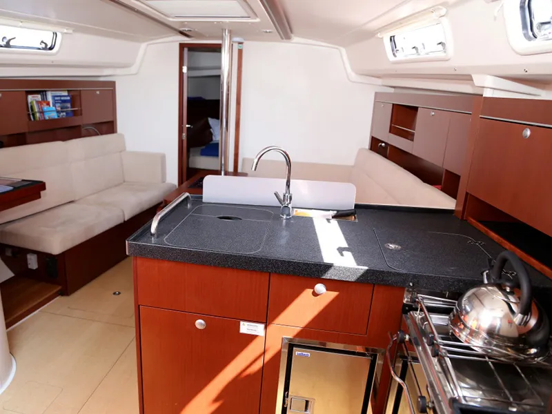 Galley of Ariel, a Hanse 385 sailboat at Grad Šibenik, Croatia