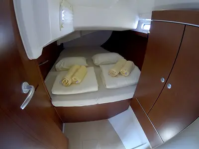 Cabin on Ariel, a Hanse 385 sailboat at Grad Šibenik, Croatia