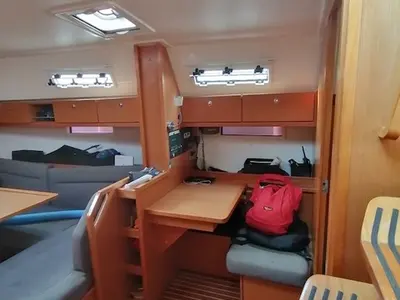 Salon of Mayla, a Bavaria Cruiser 40 sailboat at Fethiye, Turkey
