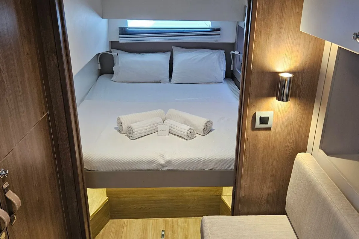 Cabin on Premium, a Bali 4.2 catamaran at Sant Antoni de Portmany, Spain