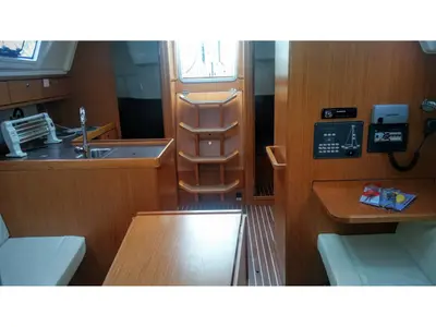 Galley of AF-B37C, a Bavaria Cruiser 37 sailboat at Athens, Greece