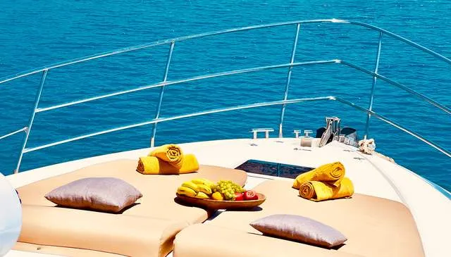 Azimut, a Azimut 58 motorboat at Mykonos, Greece