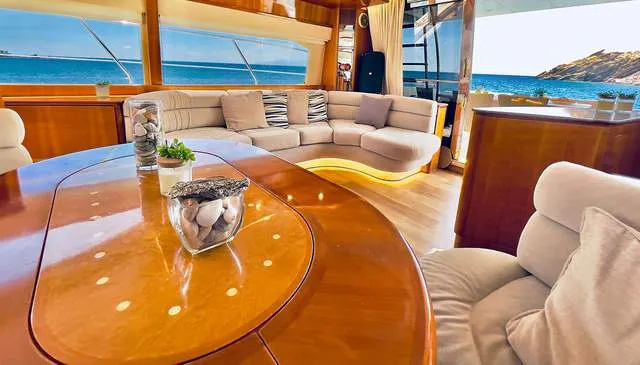 Azimut, a Azimut 58 motorboat at Mykonos, Greece