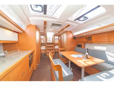 Galley of Hierax, a Dufour 430 sailboat at Volos, Greece