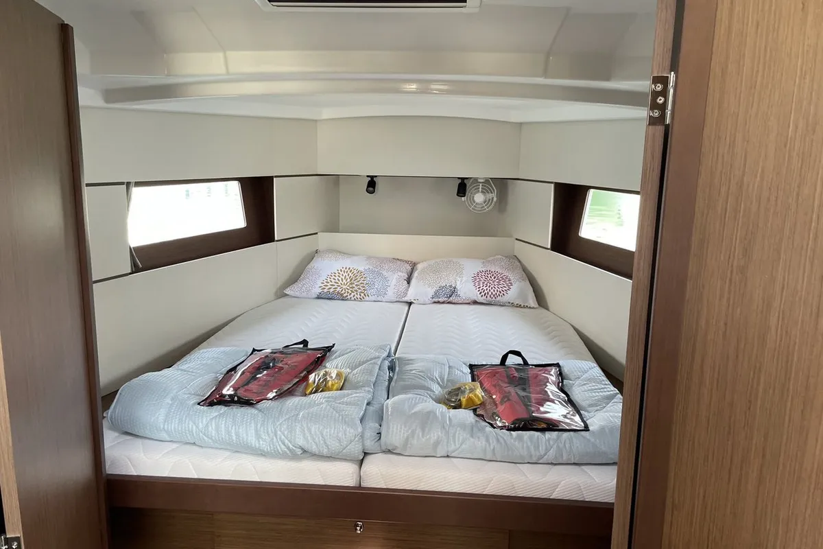 Cabin on Gwada, a Beneteau Oceanis 38.1 sailboat at Grad Pula, Croatia