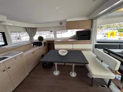 Salon of Zen 2 - Green Wave, a Lagoon 43 catamaran at Athens, Greece