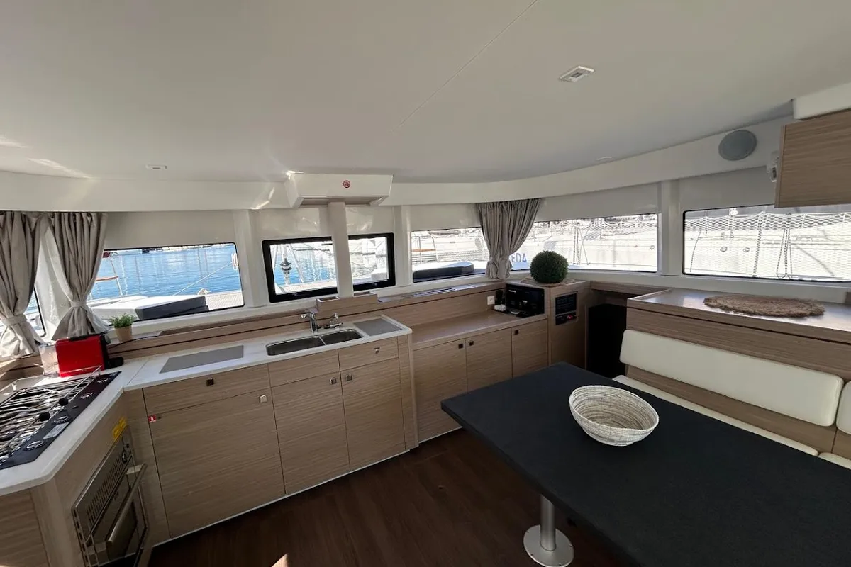 Galley of Zen 2 - Green Wave, a Lagoon 43 catamaran at Athens, Greece