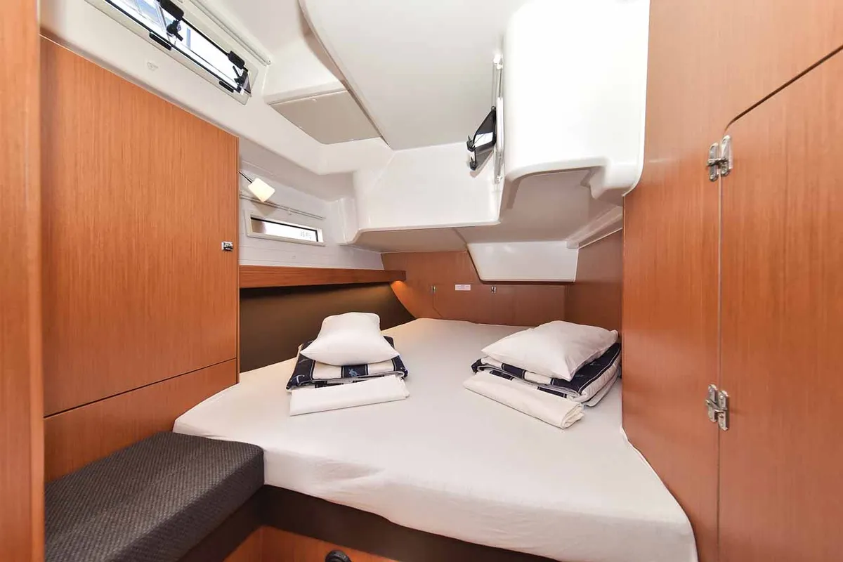Cabin on Donna I, a Bavaria Cruiser 51 sailboat at Grad Biograd na Moru, Croatia