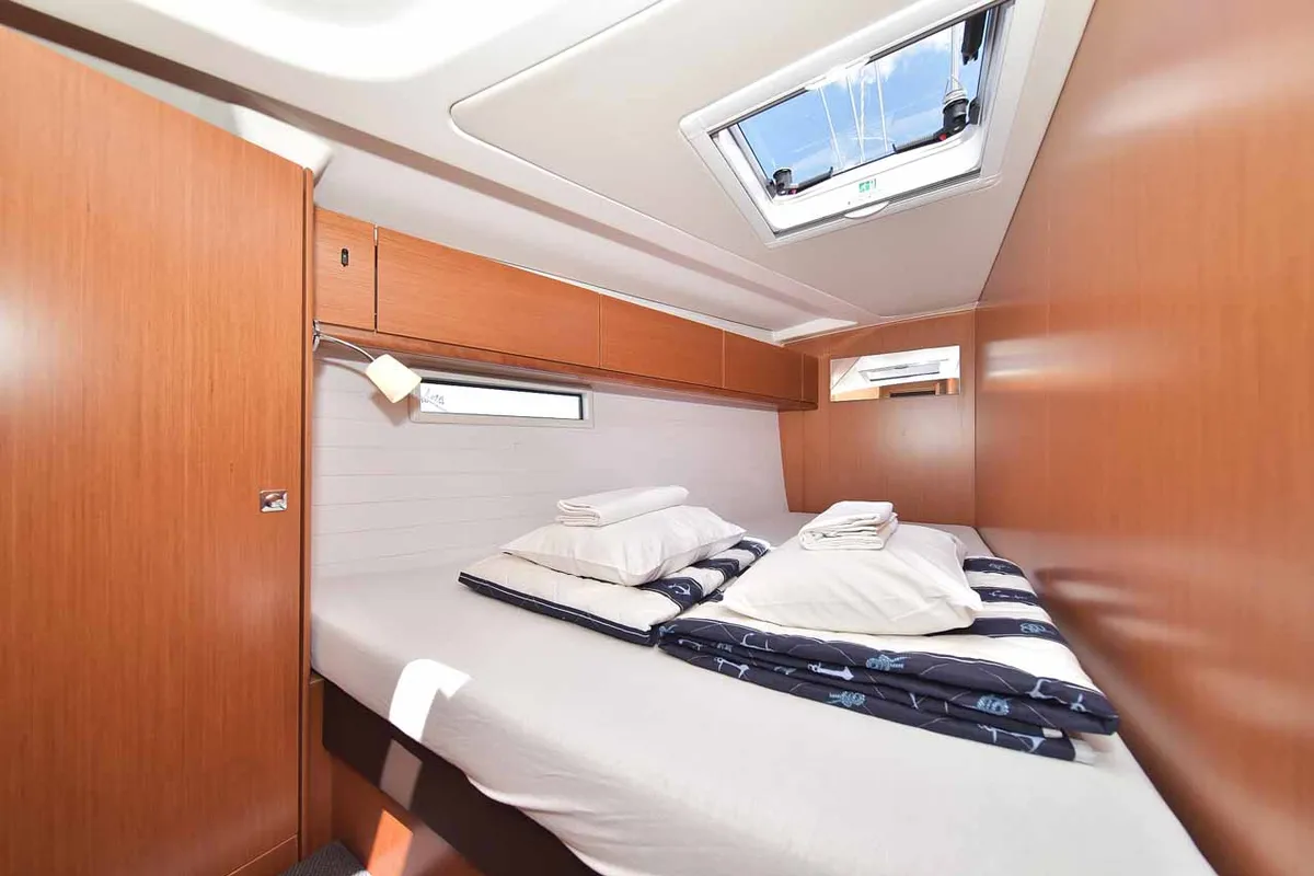 Cabin on Donna I, a Bavaria Cruiser 51 sailboat at Grad Biograd na Moru, Croatia