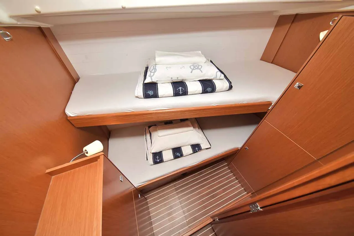 Cabin on Donna I, a Bavaria Cruiser 51 sailboat at Grad Biograd na Moru, Croatia