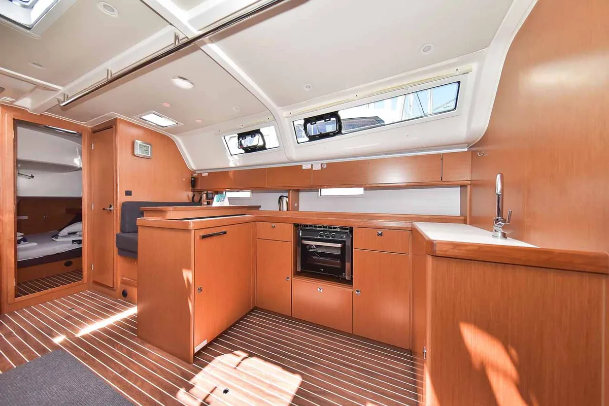Galley of Donna I, a Bavaria Cruiser 51 sailboat at Grad Biograd na Moru, Croatia