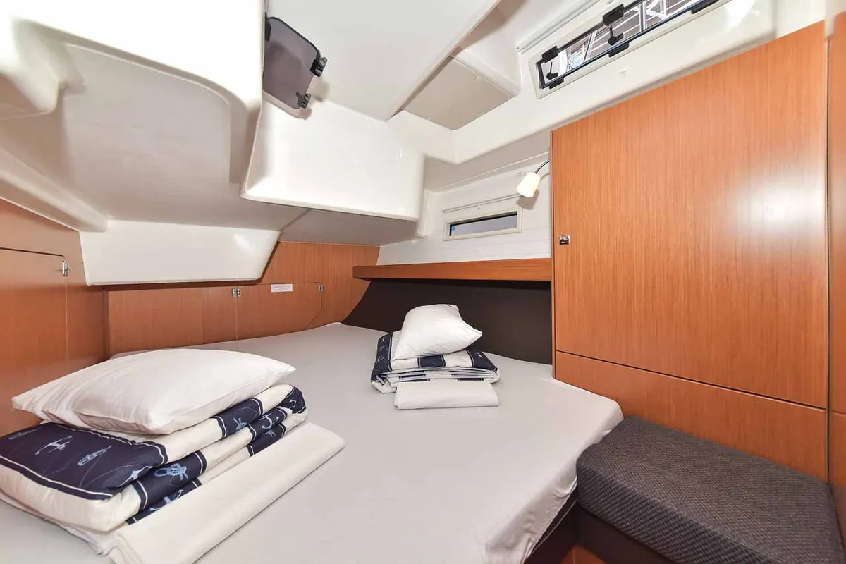 Cabin on Donna I, a Bavaria Cruiser 51 sailboat at Grad Biograd na Moru, Croatia
