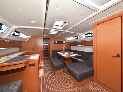 Salon of Donna I, a Bavaria Cruiser 51 sailboat at Grad Biograd na Moru, Croatia