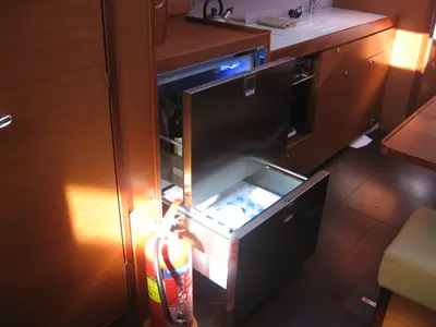 Galley of Delta, a Dufour 382 Grand Large sailboat at Athens, Greece
