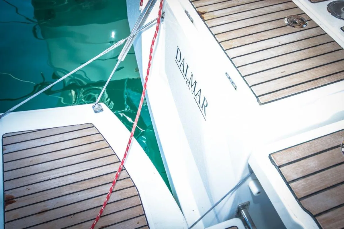 Deck of Dalmar, a Beneteau Oceanis 35 sailboat at Općina Medulin, Croatia