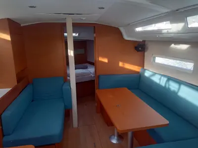 P’tit Loup, a Jeanneau Sun Odyssey 410 sailboat at Ajaccio, France