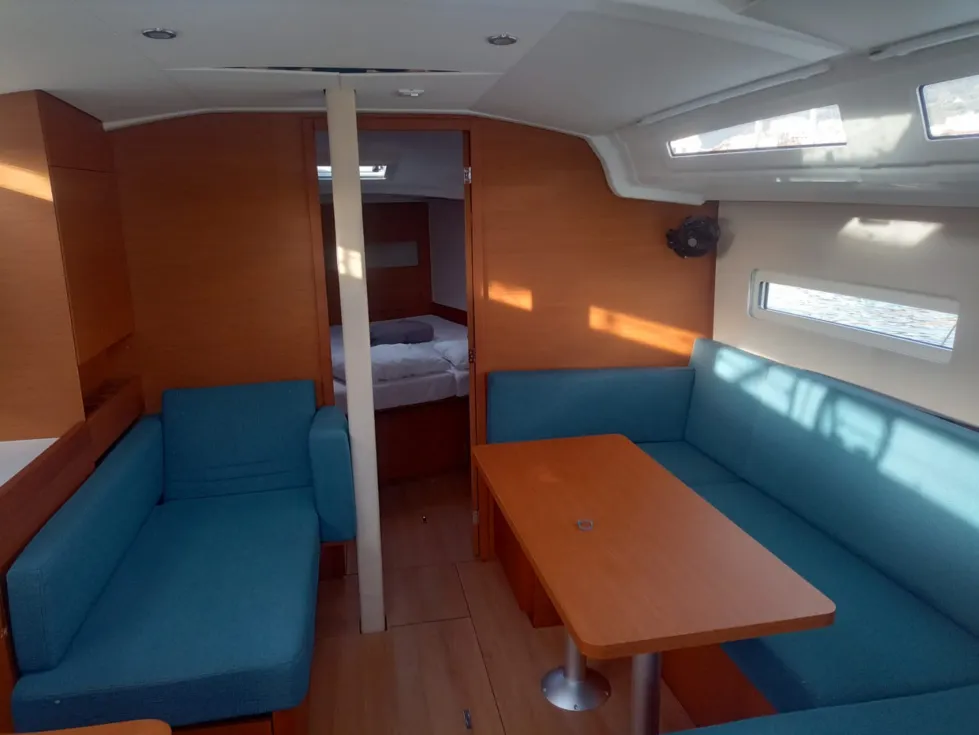 P’tit Loup, a Jeanneau Sun Odyssey 410 sailboat at Ajaccio, France