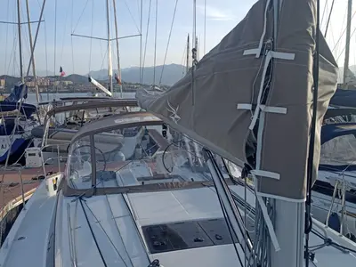 P’tit Loup, a Jeanneau Sun Odyssey 410 sailboat at Ajaccio, France