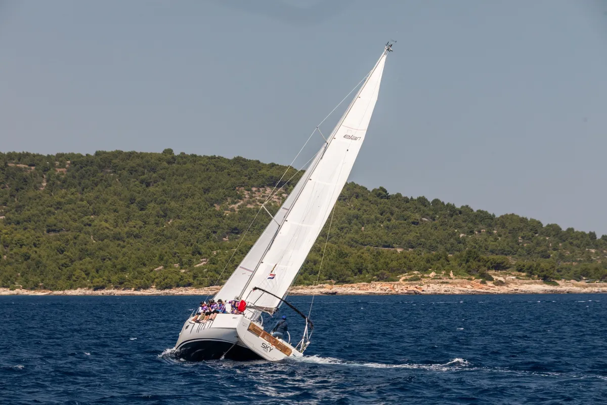 Sky, a Elan E4 sailboat at Betina, Croatia