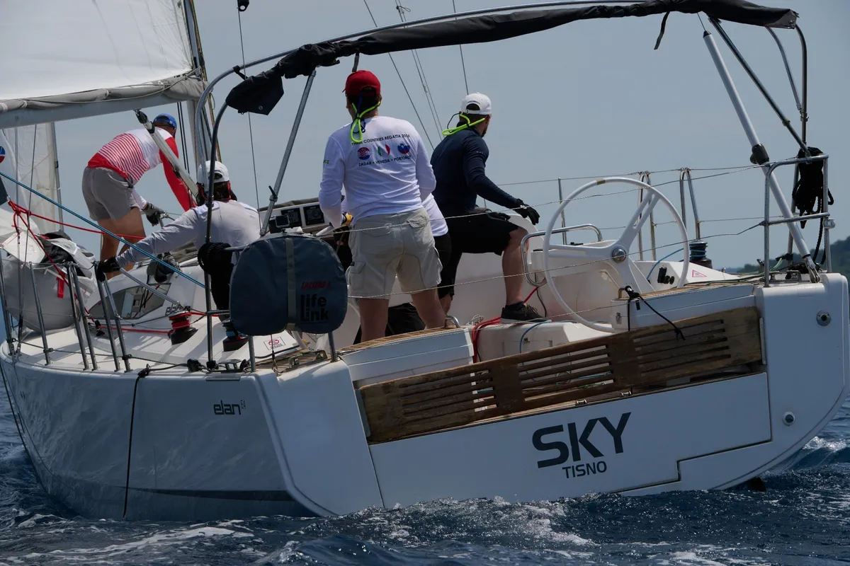 Sky, a Elan E4 sailboat at Betina, Croatia