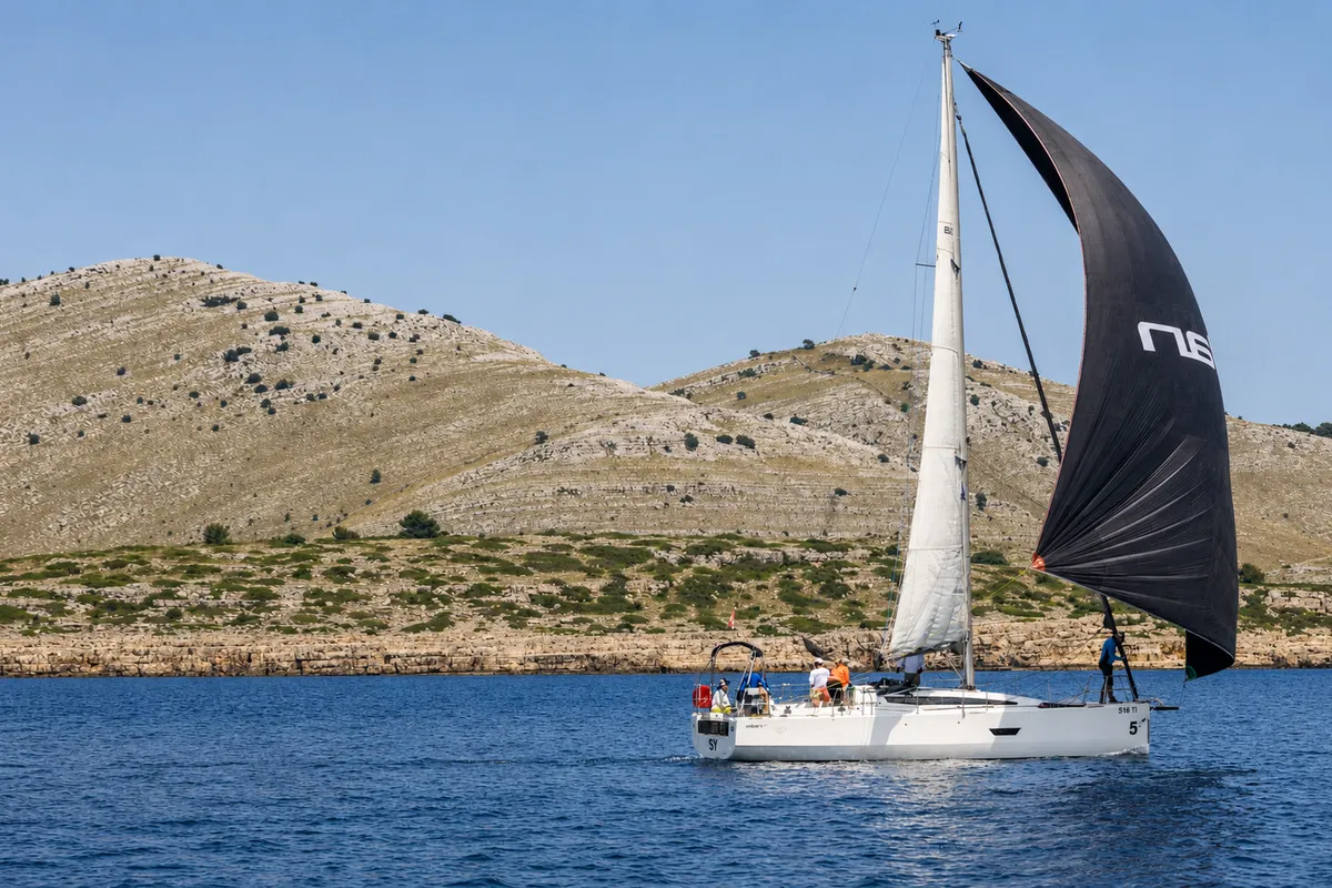 Sky, a Elan E4 sailboat at Betina, Croatia