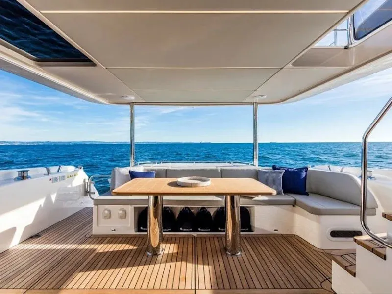Moj Mir, a Absolute 50 Fly motor yacht at Seget Donji, Croatia