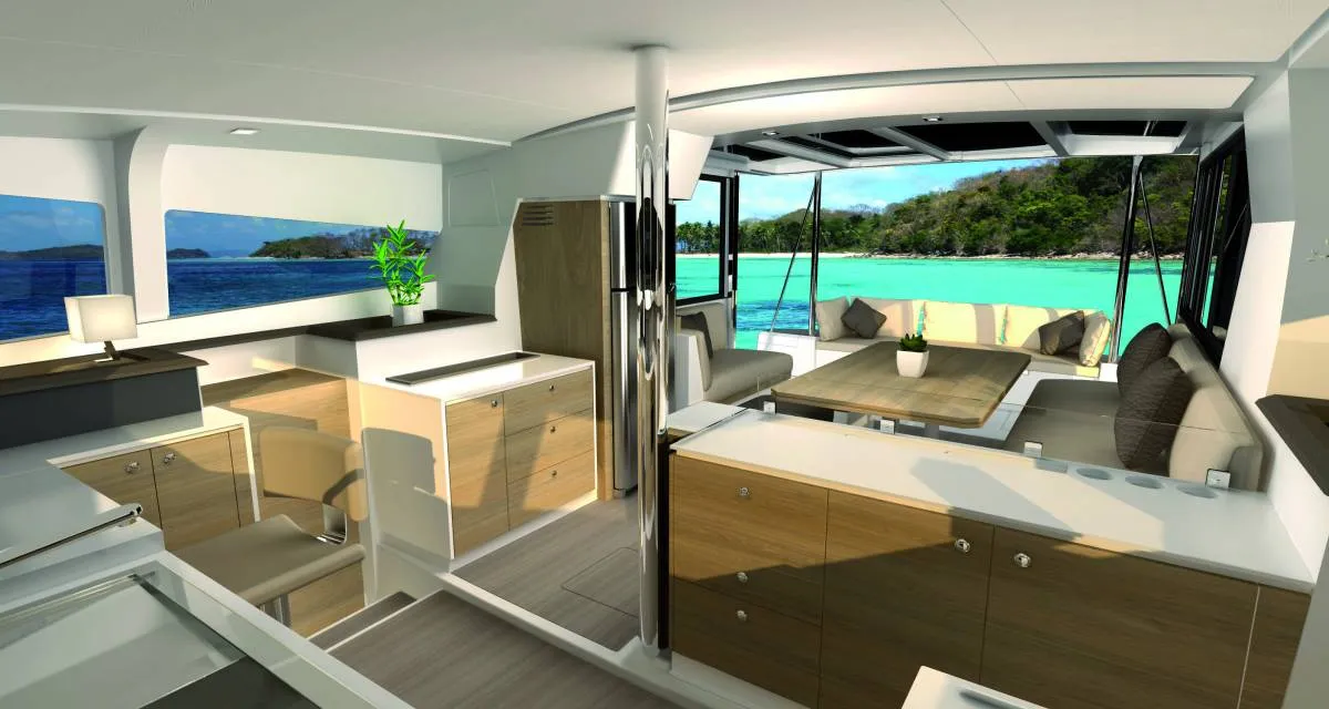 Adria Sunset, a Bali 4.1 catamaran at Punat, Croatia