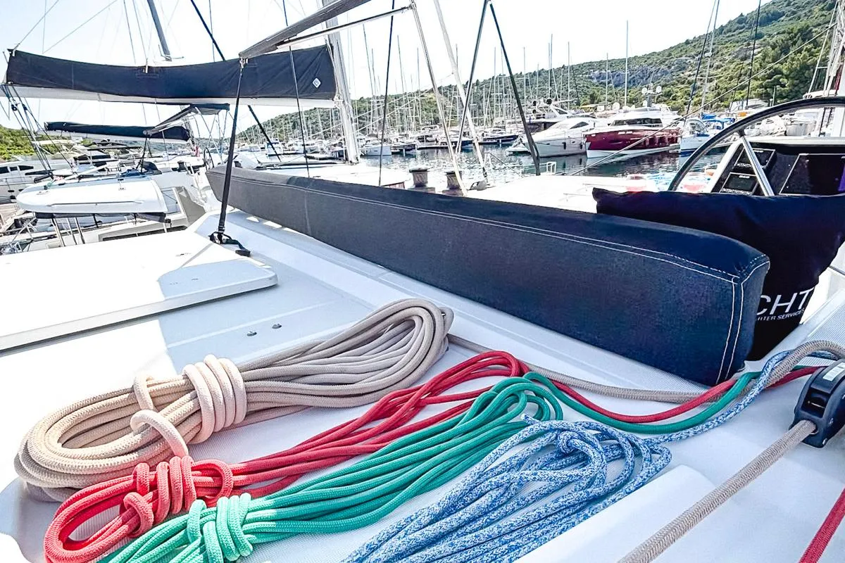 Red Twin II, a Lagoon 450 F catamaran at Primošten, Croatia
