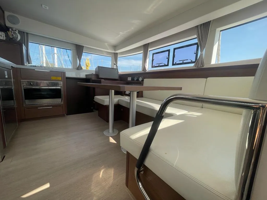 Salon of Nina (A/C, Gen 10KWA, watermaker, electric winch), a Lagoon 40 catamaran at Volos Municipality, Greece