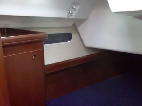 Cabin on Hinitsa, a Beneteau Oceanis 393 sailboat at Kontokali, Greece