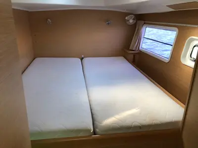 Cabin on Lagoon 380 S2, a catamaran at Kontokali, Greece