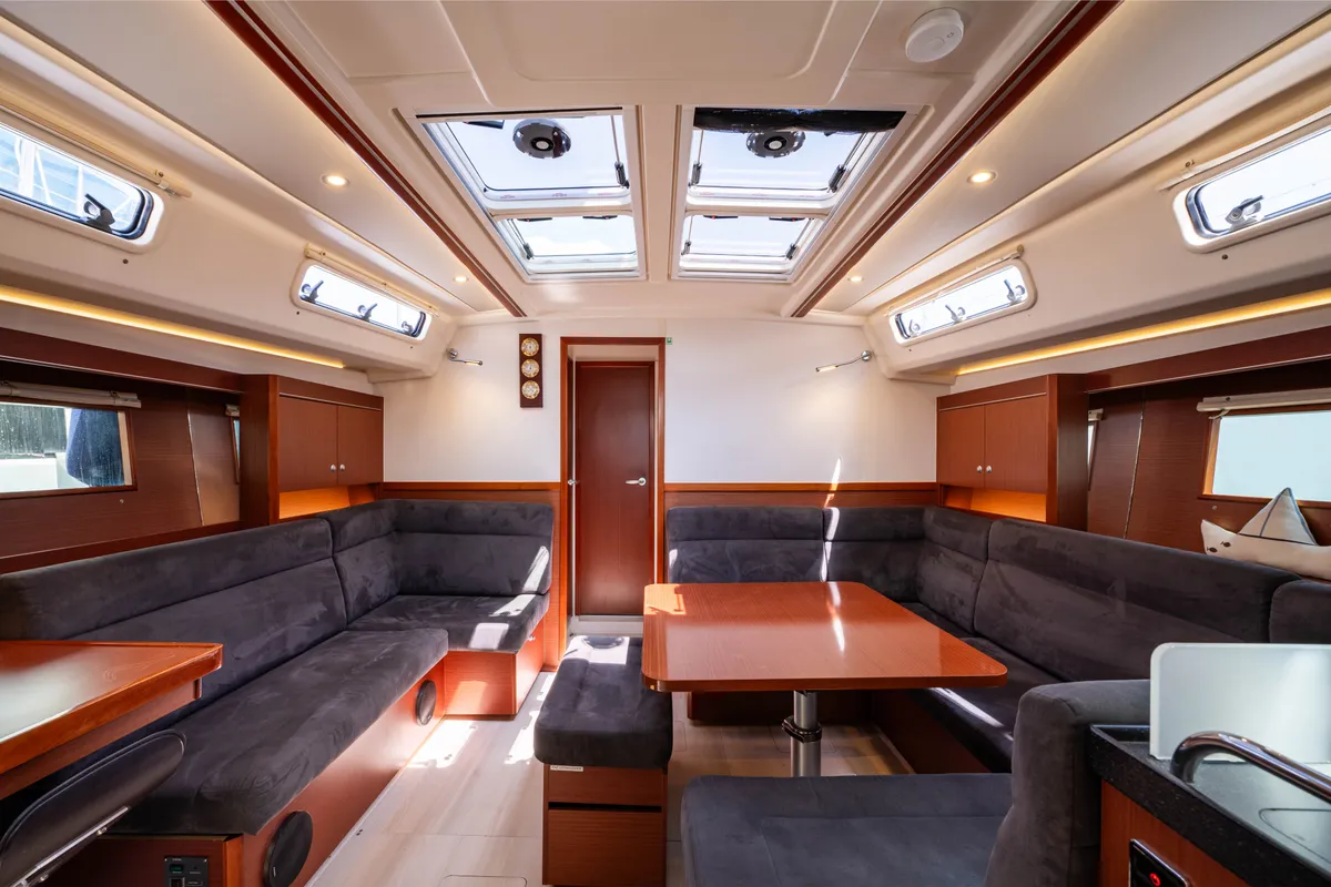 Salon of Alexa, a Hanse 455 sailboat at Municipal Unit of Lefkada, Greece