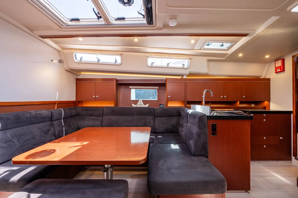 Salon of Alexa, a Hanse 455 sailboat at Municipal Unit of Lefkada, Greece