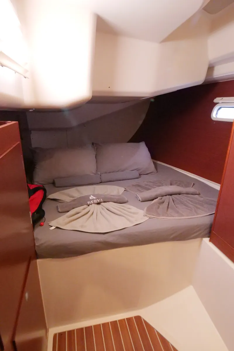 Cabin on Piri Reis II, a Hanse 455 sailboat at Fethiye, Turkey