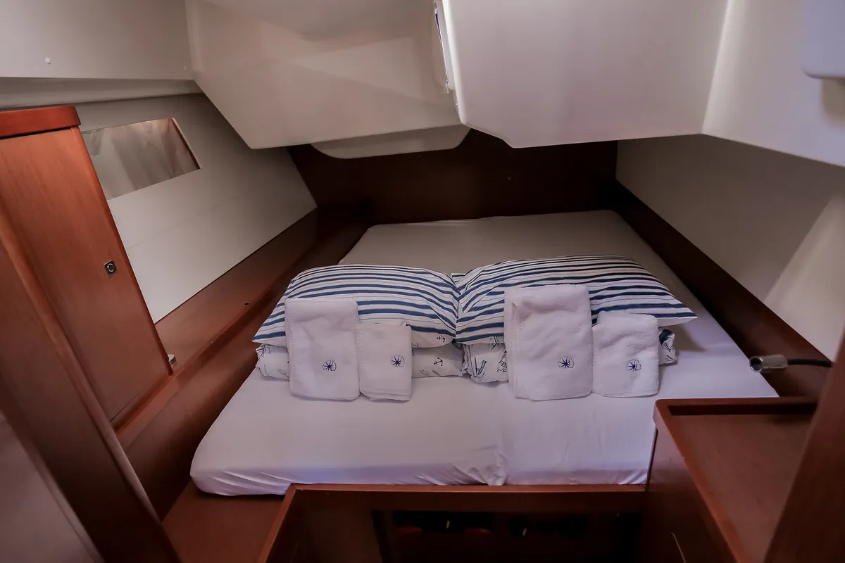 Cabin on Beneteau Oceanis 48, a sailboat at Kaštela, Croatia