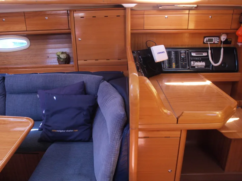 Salon of Sea King, a Bavaria 42 sailboat at Primošten, Croatia