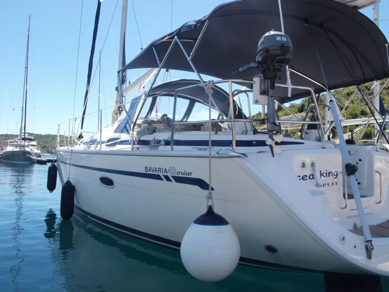 Exterior view of Sea King, a Bavaria 42 sailboat at Primošten, Croatia