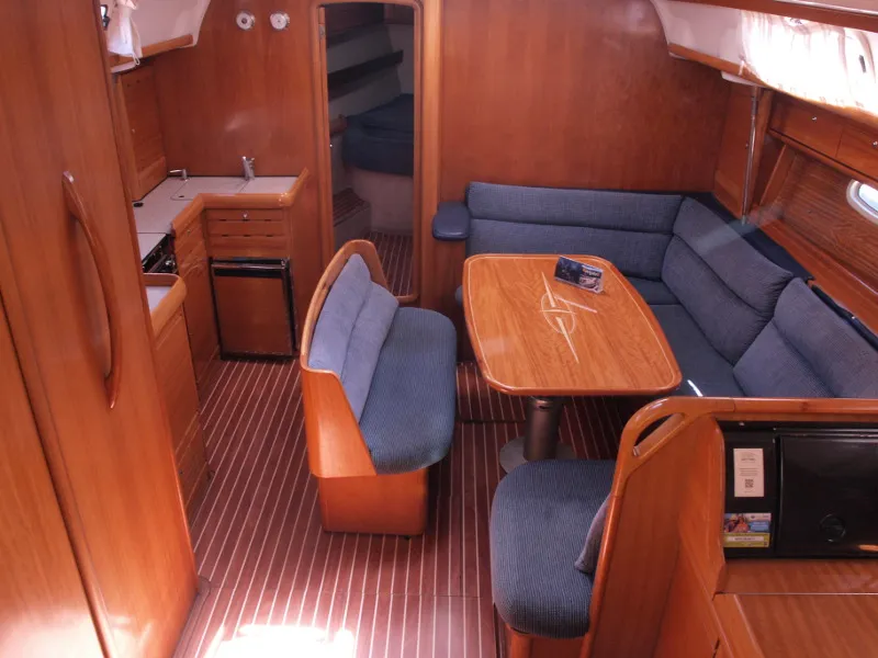 Salon of Sea King, a Bavaria 42 sailboat at Primošten, Croatia