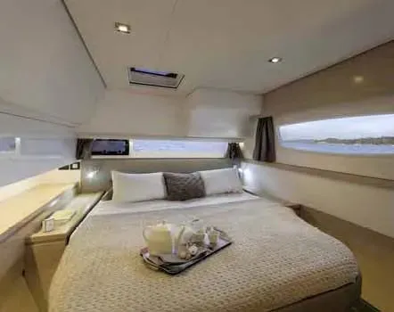 Cabin on Bicos, a Fountaine Pajot Saba 50 catamaran at Fethiye, Turkey