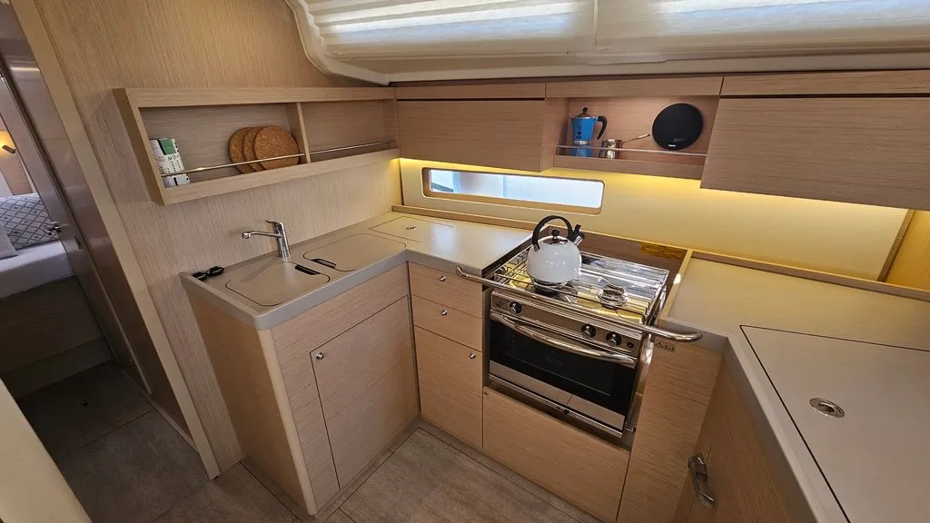 Galley of Dream Weaver, a Beneteau Oceanis 40.1 sailboat at Zadar, Croatia