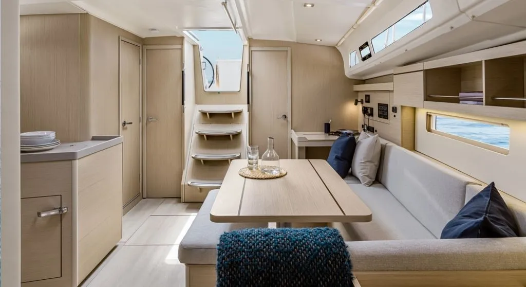 Salon of Dream Weaver, a Beneteau Oceanis 40.1 sailboat at Zadar, Croatia