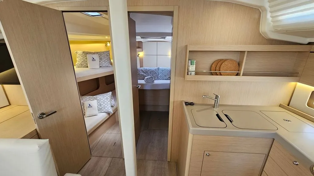 Cabin on Dream Weaver, a Beneteau Oceanis 40.1 sailboat at Zadar, Croatia