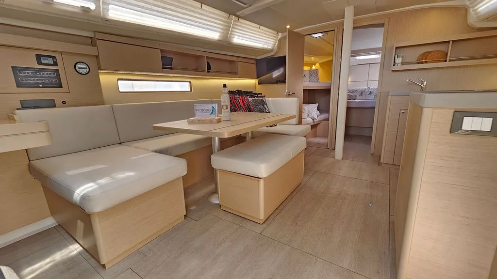 Salon of Dream Weaver, a Beneteau Oceanis 40.1 sailboat at Zadar, Croatia