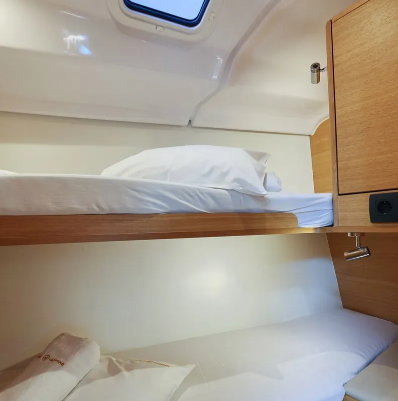 Cabin on Luna, a Elan Impression 45.1 sailboat at Šibenik, Croatia