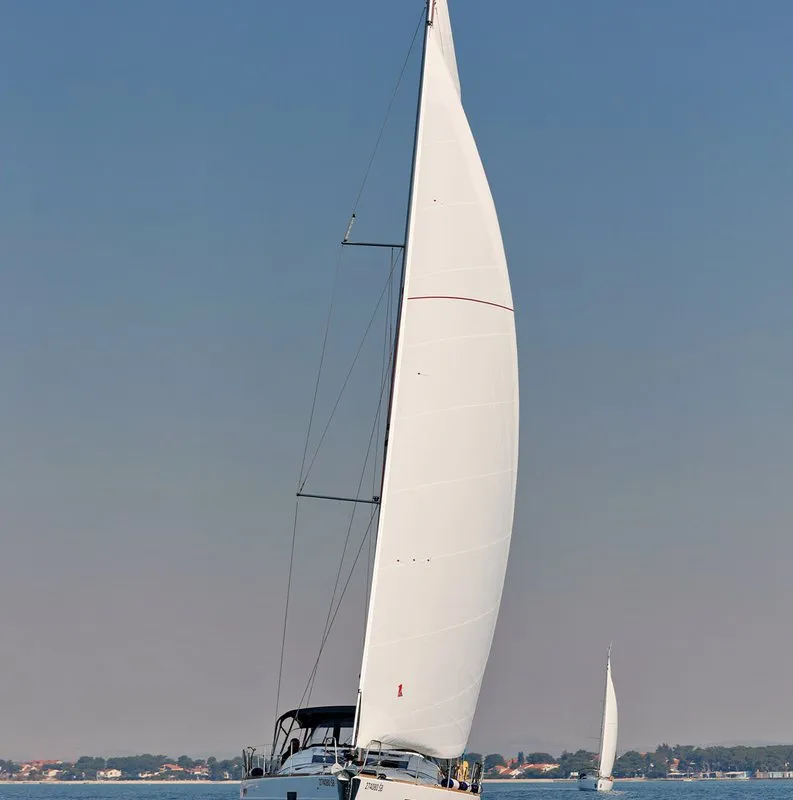 Exterior view of Luna, a Elan Impression 45.1 sailboat at Šibenik, Croatia