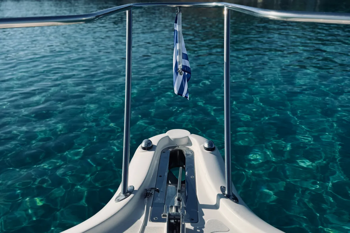Exterior view of Fiki, a Tiara 2900 Coronet motorboat at Kranidi, Greece