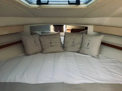 Cabin on Fiki, a Tiara 2900 Coronet motorboat at Kranidi, Greece