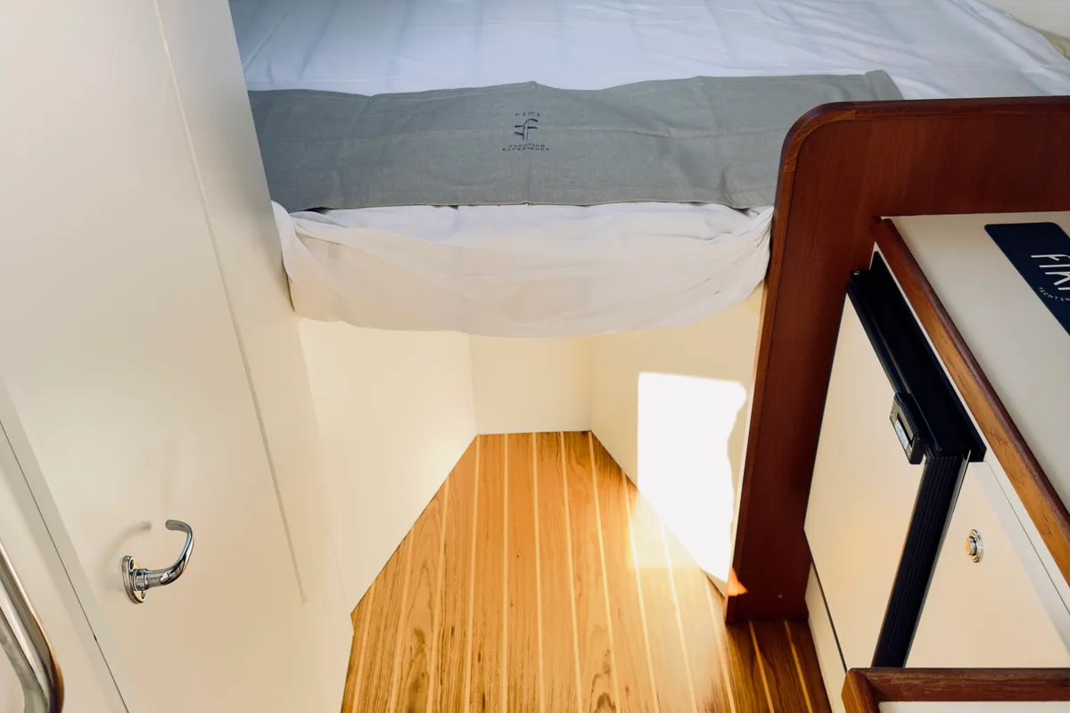 Cabin on Fiki, a Tiara 2900 Coronet motorboat at Kranidi, Greece